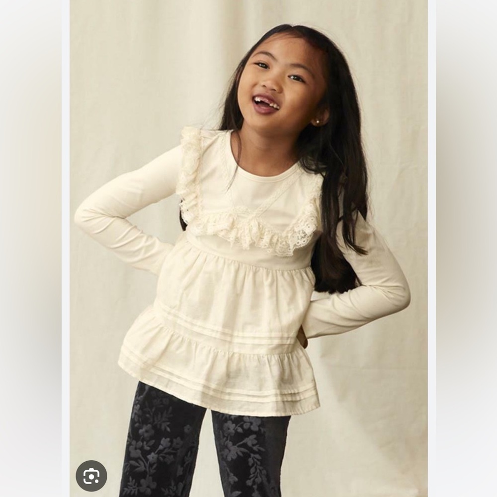 girls size 4 Matilda Jane Emerson Flutter Shoulder Top- worn once!